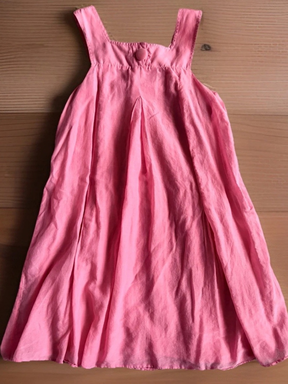 ALICE + OLIVIA Tank Dress X-Small Hot Pink Silk Lined Square Neck Pleated Tunic
